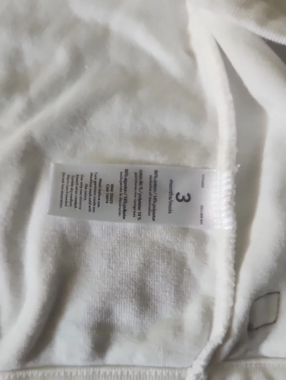 Carter's White Terrycloth Baby Snap-Front Long Sleeve Shirt